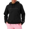 Champion Women’s Pullover Fleece Hoodie, Loose Fit, Midweight, Script Logo(Black – Embroidered Script Logo)