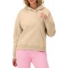 Champion Women’s Pullover Fleece Hoodie, Loose Fit, Midweight, Script Logo(Champagne Frost – Embroidered Script Logo)