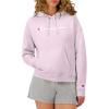 Champion Women’s Pullover Fleece Hoodie, Loose Fit, Midweight, Script Logo(Chantilly Pink Script)