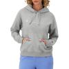 Champion Women’s Pullover Fleece Hoodie, Loose Fit, Midweight, Script Logo(Oxford Gray – Embroidered Script Logo)