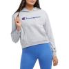Champion Women’s Pullover Fleece Hoodie, Loose Fit, Midweight, Script Logo(Oxford Gray Champion Script)