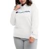 Champion Women’s Pullover Fleece Hoodie, Loose Fit, Midweight, Script Logo(White Script)