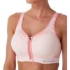 Champion Women’s Sports Bra, Motion Control Zip High-impact Sports Bra, Wirefree Bra for Women(Pink)