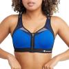 Champion Women’s Sports Bra, Motion Control Zip High-impact Sports Bra, Wirefree Bra for Women(Surf the Web)