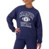Champion Women’s Sweatshirt, Fleece, Crewneck Sweatshirt, Warm Sweatshirt for Women (Plus Size Available)(Blown Glass Blue Champion Football)