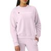 Champion Women’s Sweatshirt, Fleece, Crewneck Sweatshirt, Warm Sweatshirt for Women (Plus Size Available)(Chantilly Pink Script)