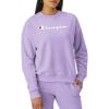 Champion Women’s Sweatshirt, Fleece, Crewneck Sweatshirt, Warm Sweatshirt for Women (Plus Size Available)(Lavish Lavender Script)