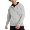 Champion mens Zip-up Hoodie, Comfortable Zip-up Hoodie Sweatshirt for Men (Reg. Or Big & Tall)(Oxford Gray – C Logo)