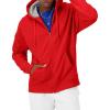 Champion mens Zip-up Hoodie, Comfortable Zip-up Hoodie Sweatshirt for Men (Reg. Or Big & Tall)(Team Red Scarlet – C Logo)