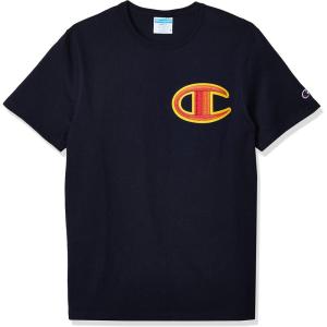 Champion Men’s Heritage Short Sleeve Tee, Men’s T-Shirts, Vintage Shirts, Men’s Tee Shirts, Graphics(Navy Colored Big C)