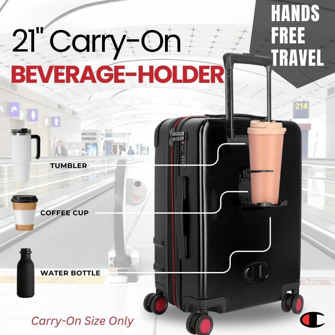 imageChampion 3Piece Luggage Set 21 25 29 Hardshell Suitcases with 8 Spinner Wheels Expandable CarryOn ampamp Checked Luggage Durable ABS Material Travel Bags With TSA Lock AstralBlack