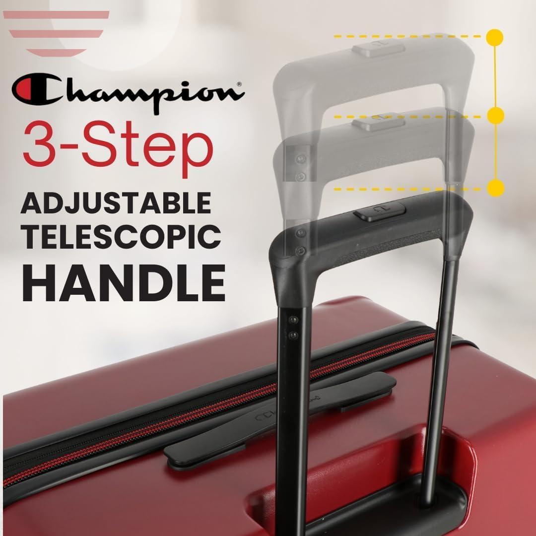 imageChampion 3Piece Luggage Set 21 25 29 Hardshell Suitcases with 8 Spinner Wheels Expandable CarryOn ampamp Checked Luggage Durable ABS Material Travel Bags With TSA Lock AstralTawny