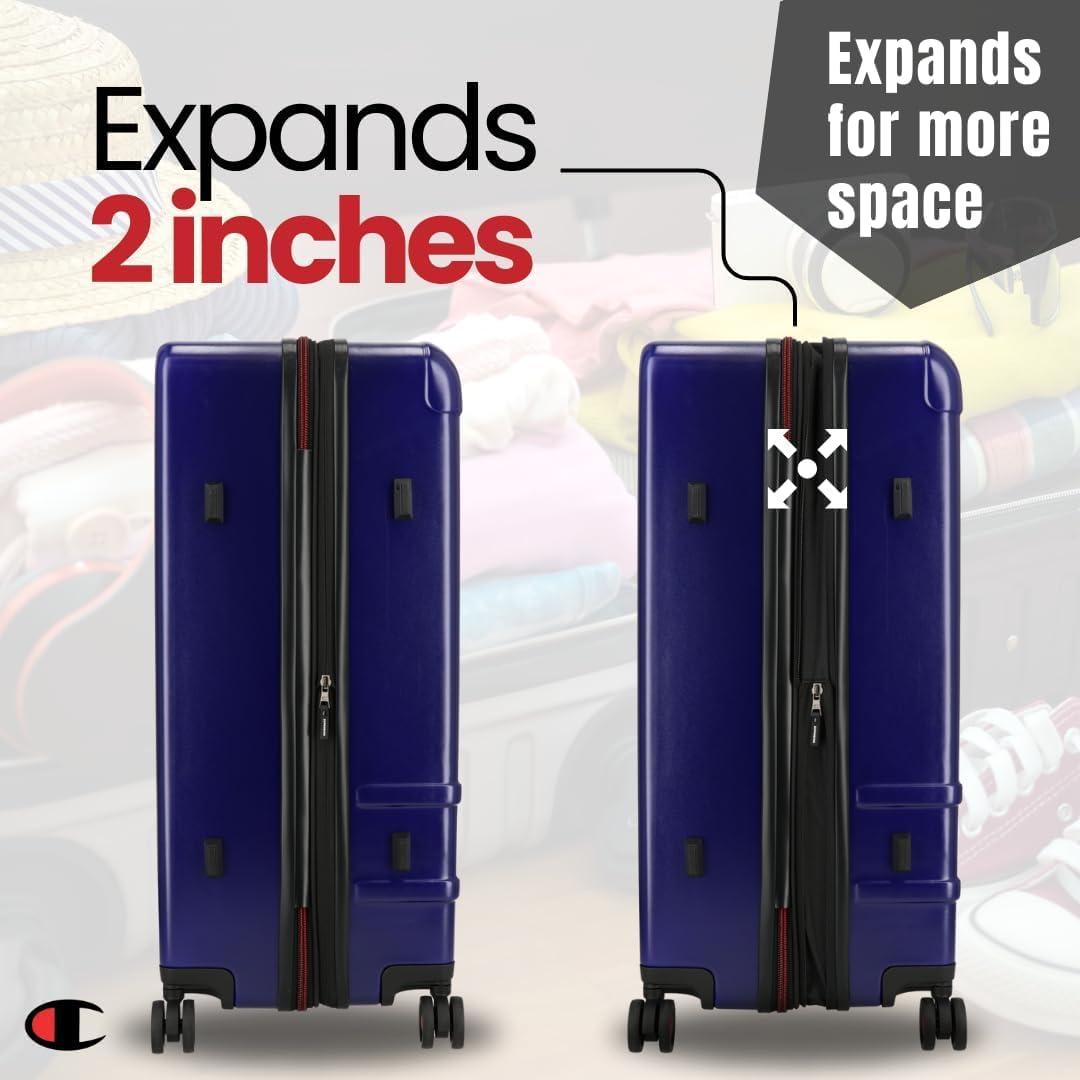 imageChampion 3Piece Luggage Set 21 25 29 Hardshell Suitcases with 8 Spinner Wheels Expandable CarryOn ampamp Checked Luggage Durable ABS Material Travel Bags With TSA Lock AstralAstral