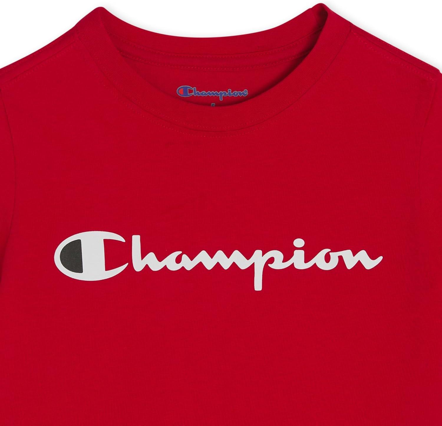 imageChampion Boys Champion Boys Tee Shirt Short Sleeve Logo TShirt for KidsSignature Red
