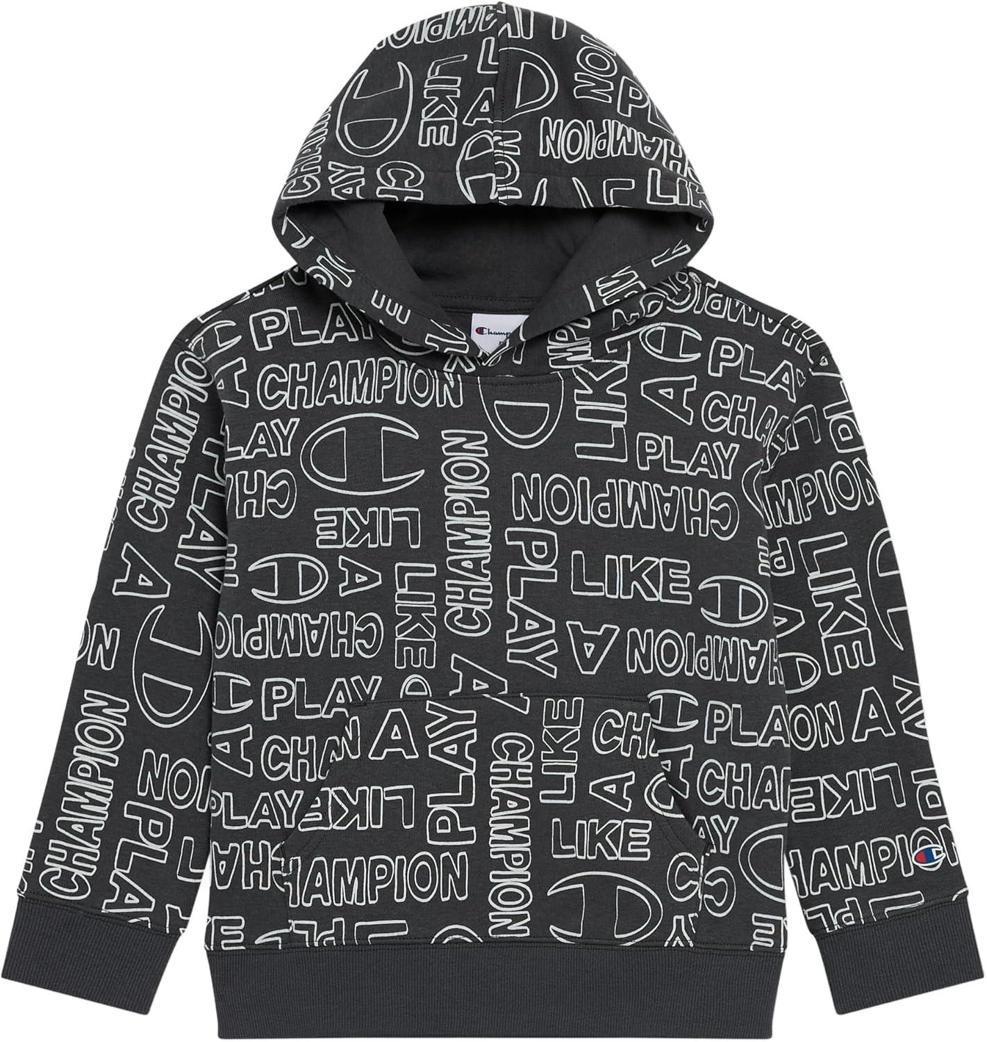 imageChampion Boys Jogger Set Fleece Hoodie and Sweatpants TracksuitIron