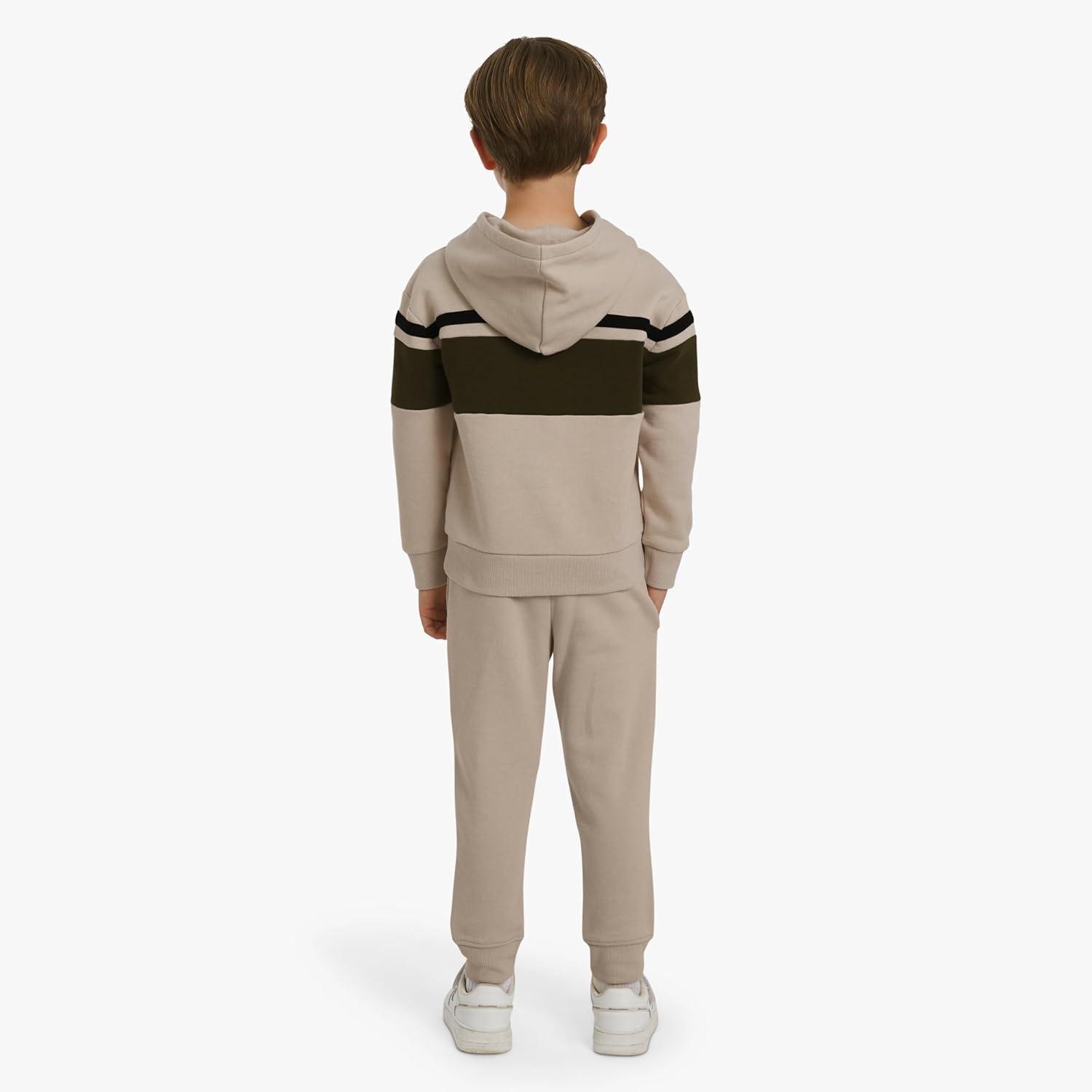 imageChampion Boys Jogger Set Fleece Hoodie and Sweatpants TracksuitSand Khaki