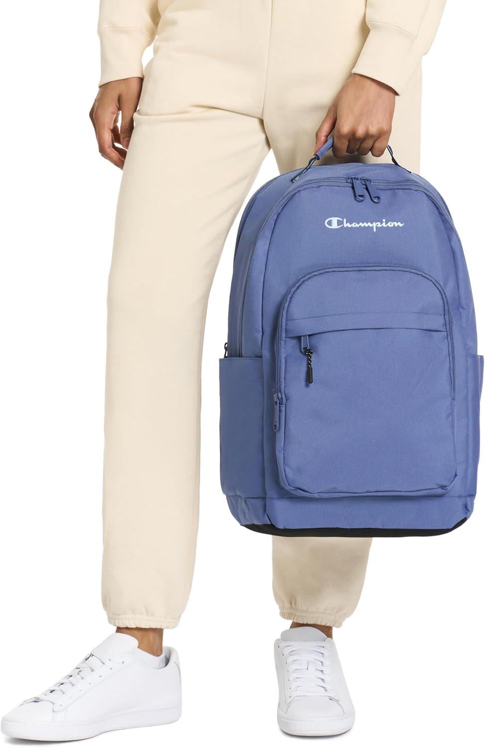 imageChampion Council Laptop Backpack with Padded Adjustable Straps Water Bottle Pocket for Work Travel Commute NaturalBrown MediumSeven Seas Blue