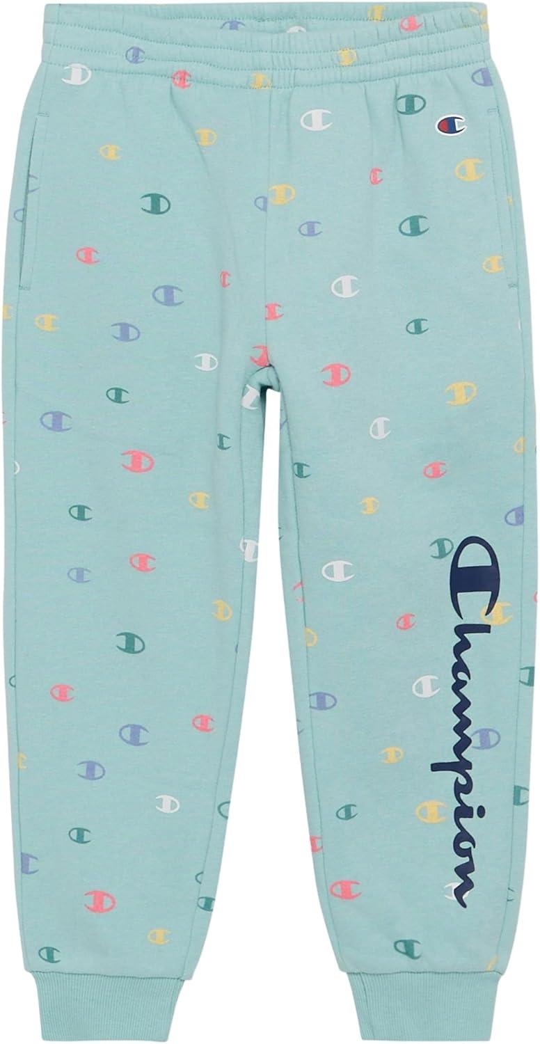 imageChampion Girls Hoodie and Sweatpant Set for Kids Athletic Fleece SweatsuitCanal Blue