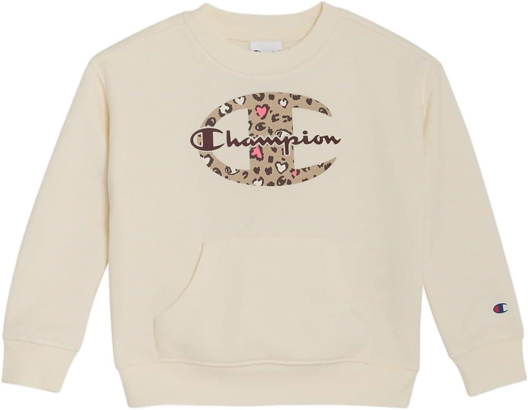 imageChampion Girls Hoodie and Sweatpant Set for Kids Athletic Fleece SweatsuitEgret