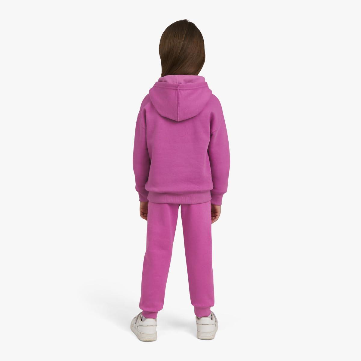 imageChampion Girls Hoodie and Sweatpant Set for Kids Athletic Fleece SweatsuitRosebud