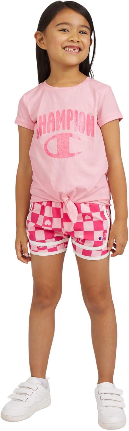 imageChampion Girls Shorts Sets 2 Piece Short Set for Girls Active ClothingSoft Pink