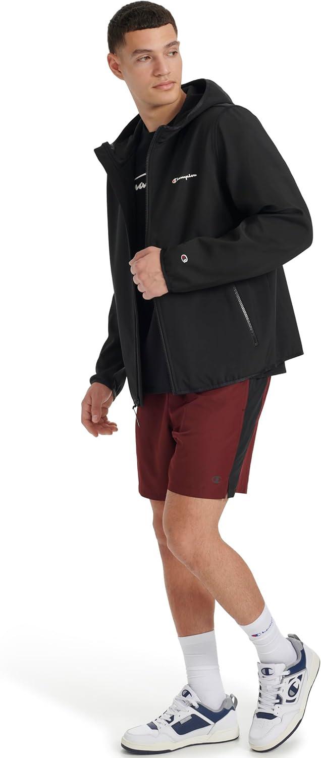imageChampion Mens Lightweight Active Soft Shell Jacket With HoodBlack