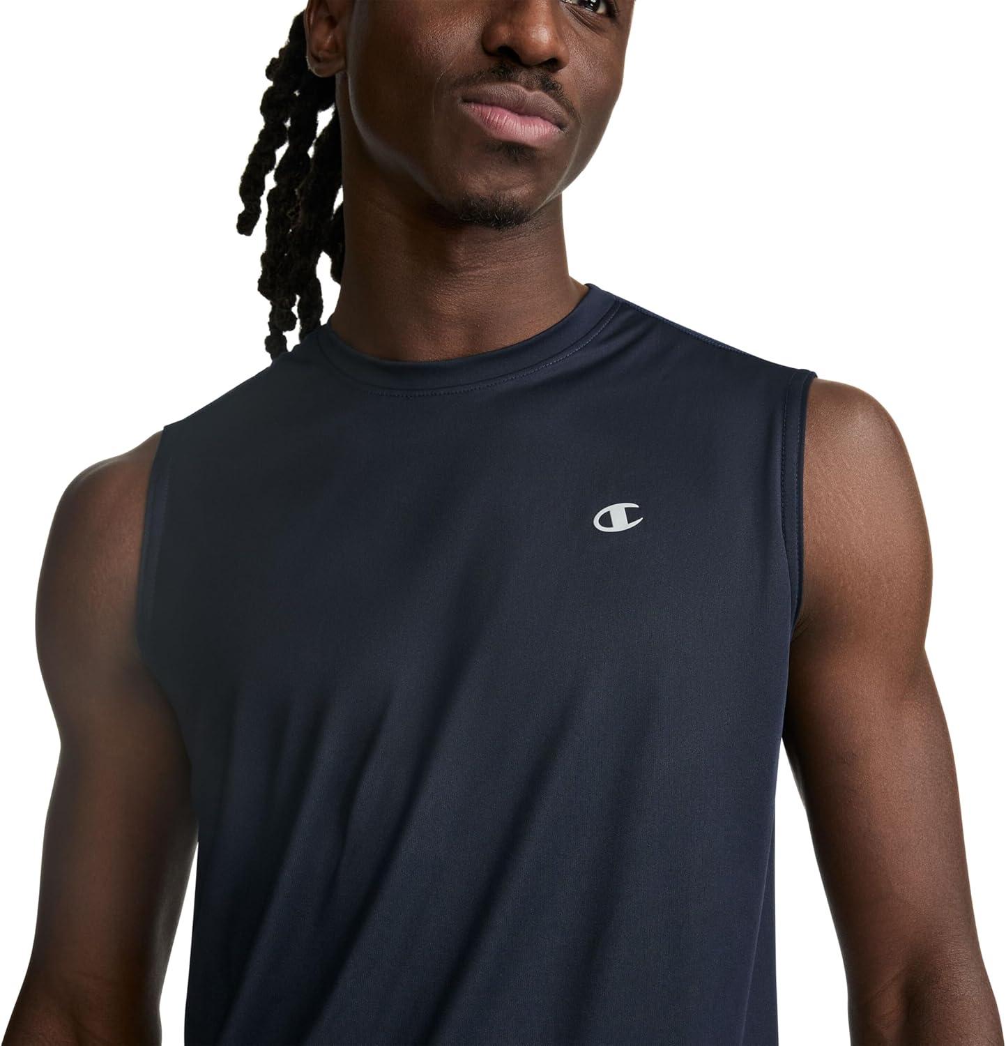 imageChampion Mens Sleeveless Tshirt Sport Tank Muscle Tshirt for Men Reg Or Big ampamp TallNavy