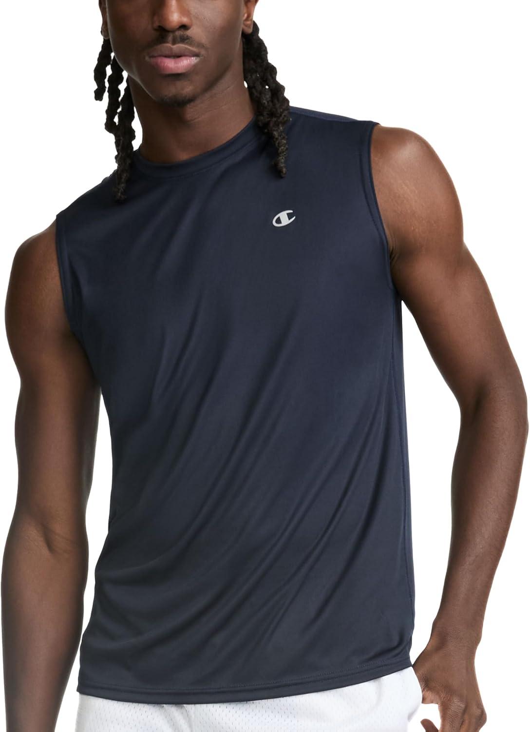 imageChampion Mens Sleeveless Tshirt Sport Tank Muscle Tshirt for Men Reg Or Big ampamp TallNavy