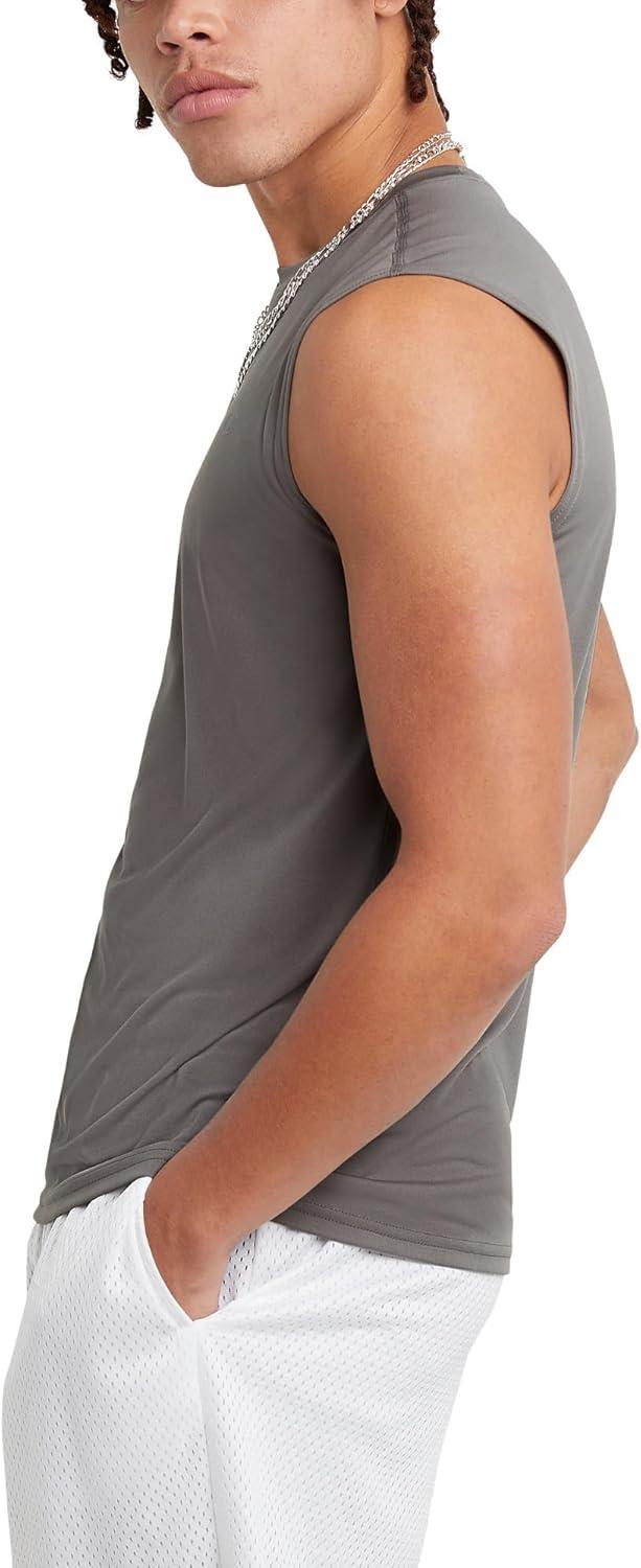 imageChampion Mens Sleeveless Tshirt Sport Tank Muscle Tshirt for Men Reg Or Big ampamp TallStone Gray