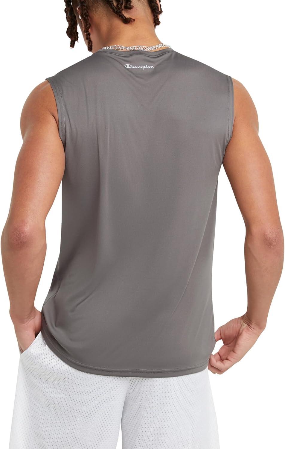 imageChampion Mens Sleeveless Tshirt Sport Tank Muscle Tshirt for Men Reg Or Big ampamp TallStone Gray