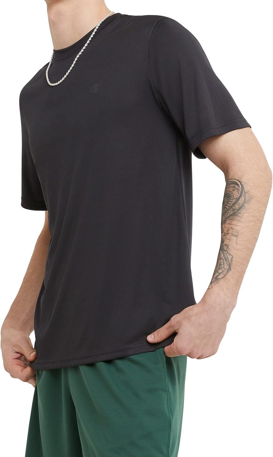 imageChampion Mens Tshirt Sport Tee Moisture Wicking Anti Odor Athletic Tshirt for Men Reg Or Big ampamp TallBlack