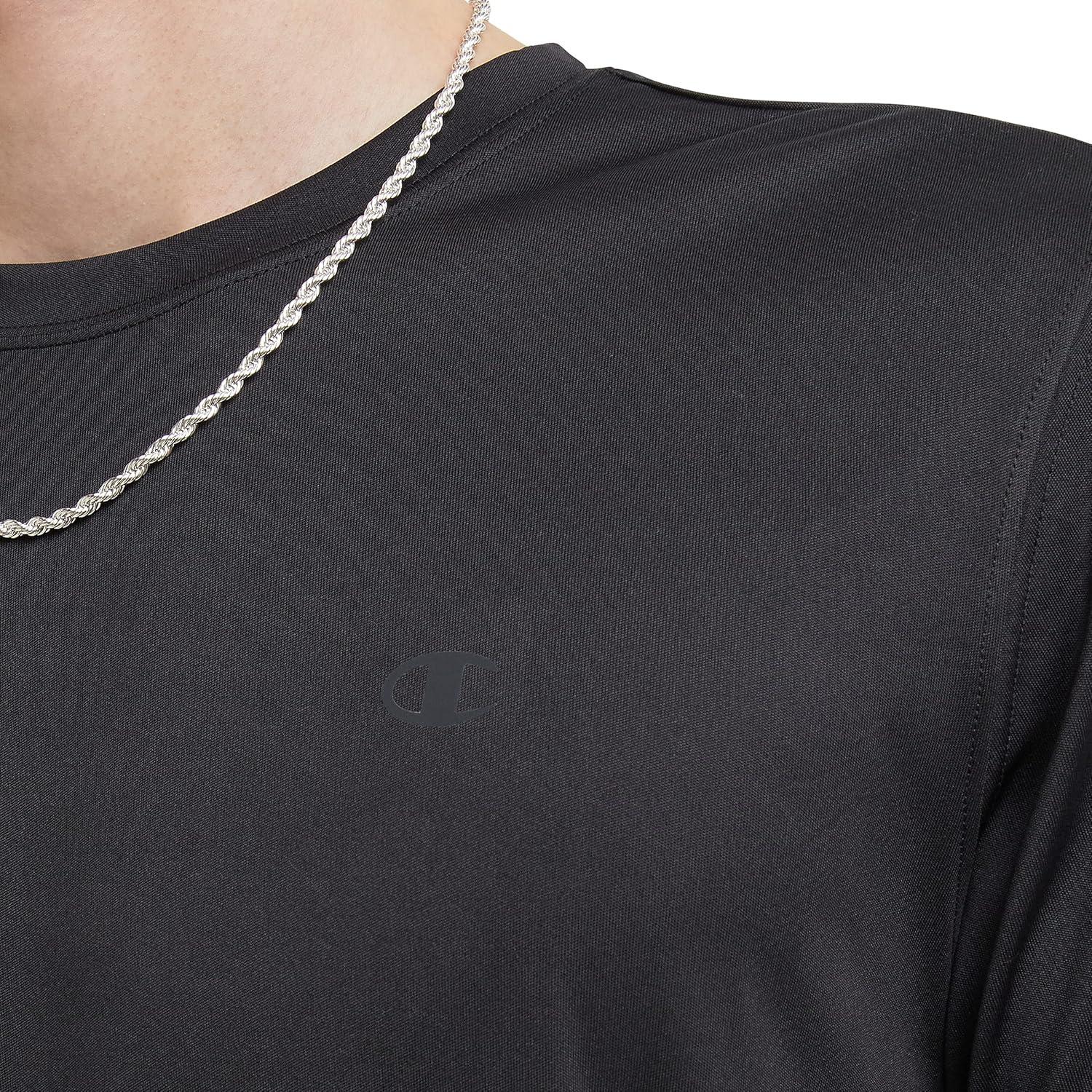 imageChampion Mens Tshirt Sport Tee Moisture Wicking Anti Odor Athletic Tshirt for Men Reg Or Big ampamp TallBlack