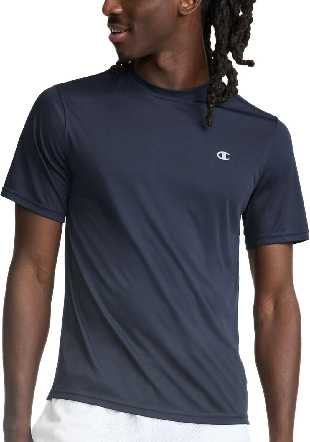 imageChampion Mens Tshirt Sport Tee Moisture Wicking Anti Odor Athletic Tshirt for Men Reg Or Big ampamp TallNavy