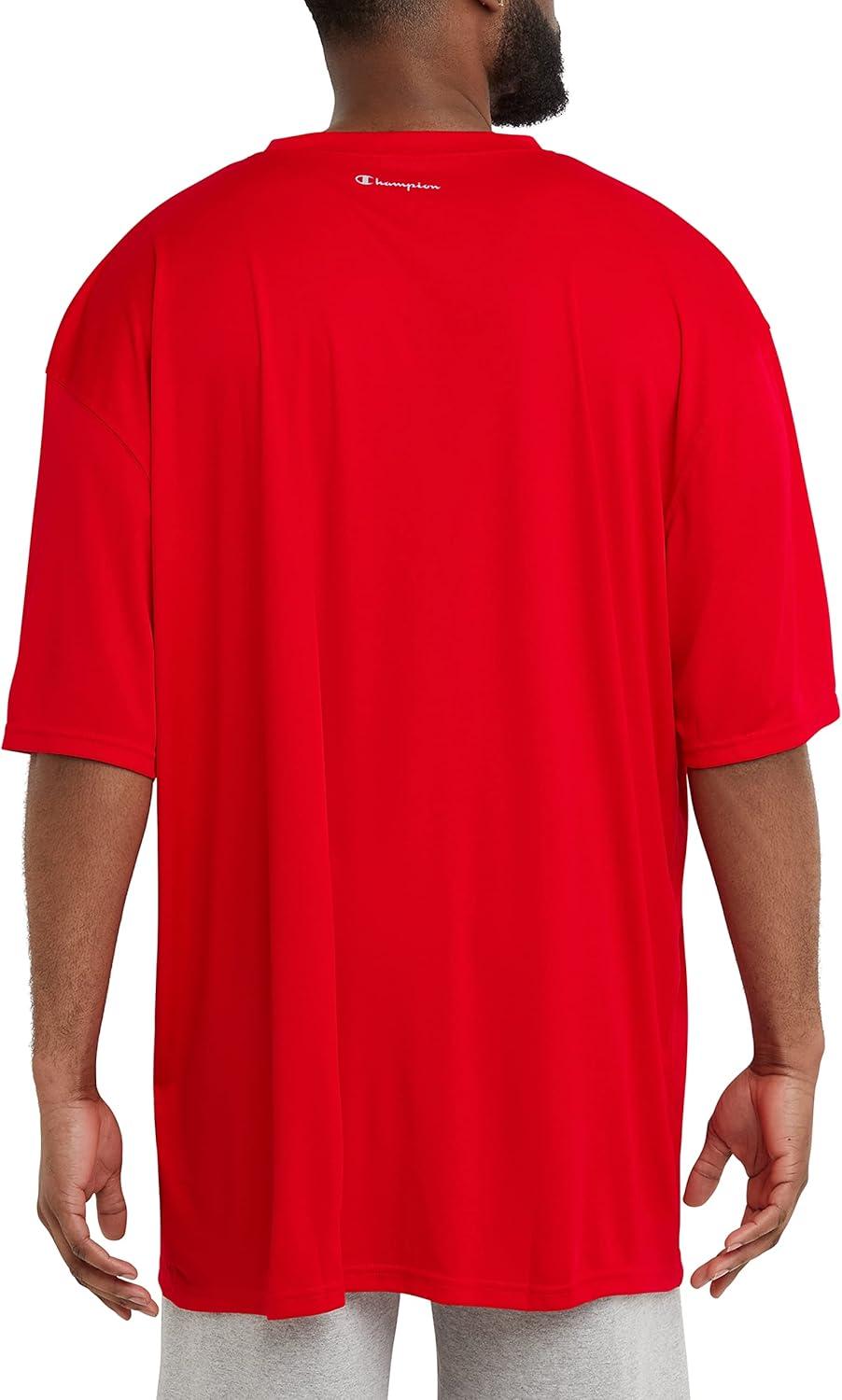 imageChampion Mens Tshirt Sport Tee Moisture Wicking Anti Odor Athletic Tshirt for Men Reg Or Big ampamp TallScarlet