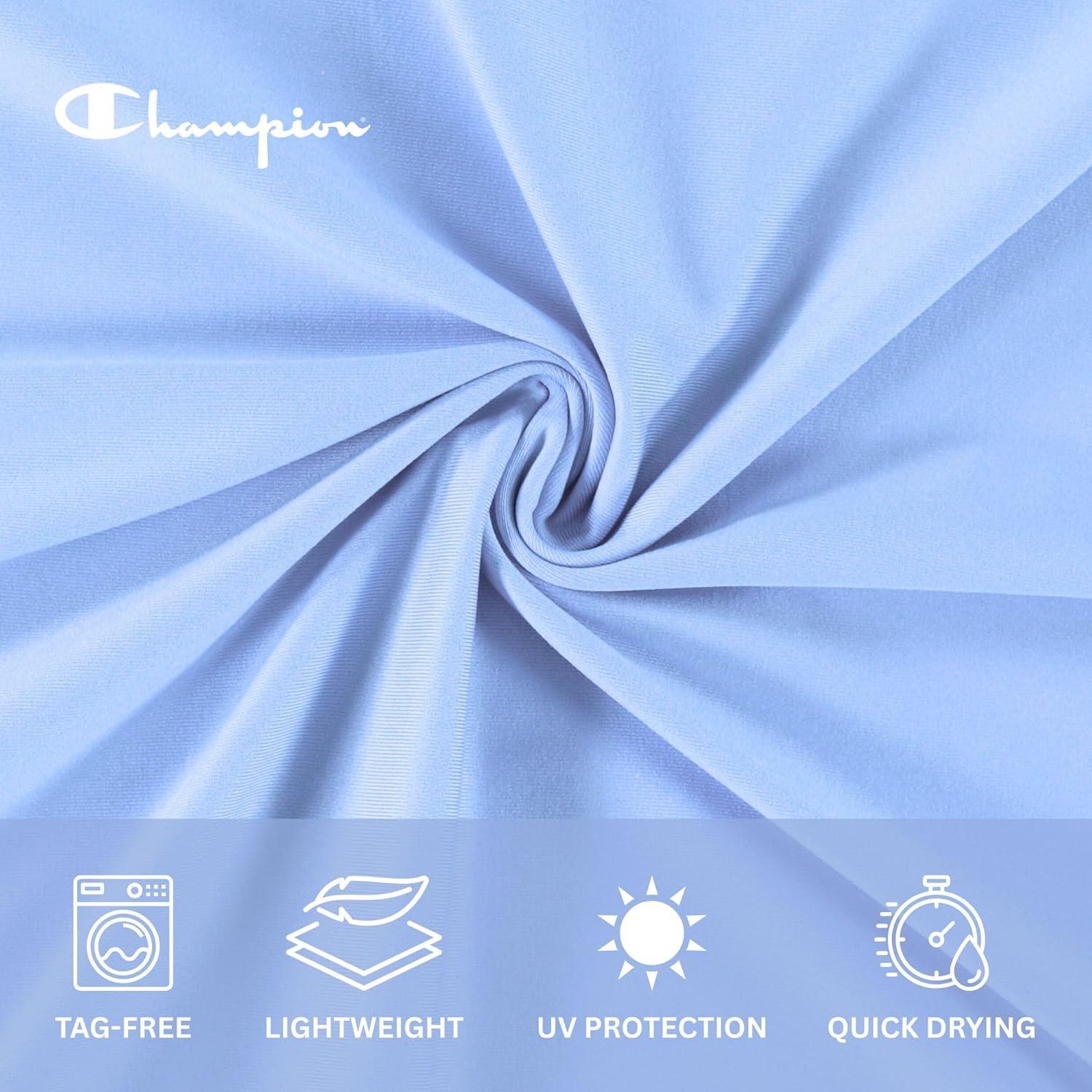 imageChampion Rash Guard for Women Womens Rash Guard Short Sleeve Shirts Rashguard Swim Shirt Women UPF 50 SPF ampamp UV ProtectionLight Blue