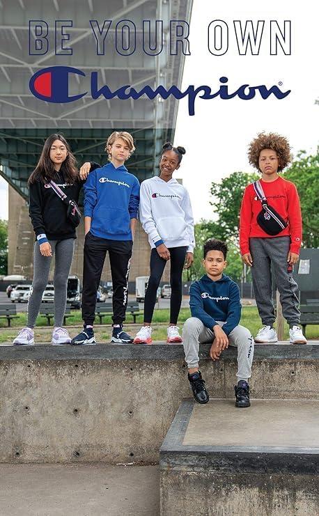 imageChampion boys Boys Hoodie for Kids Sweatshirt Fleece Youth Pullover With HoodSignature Black