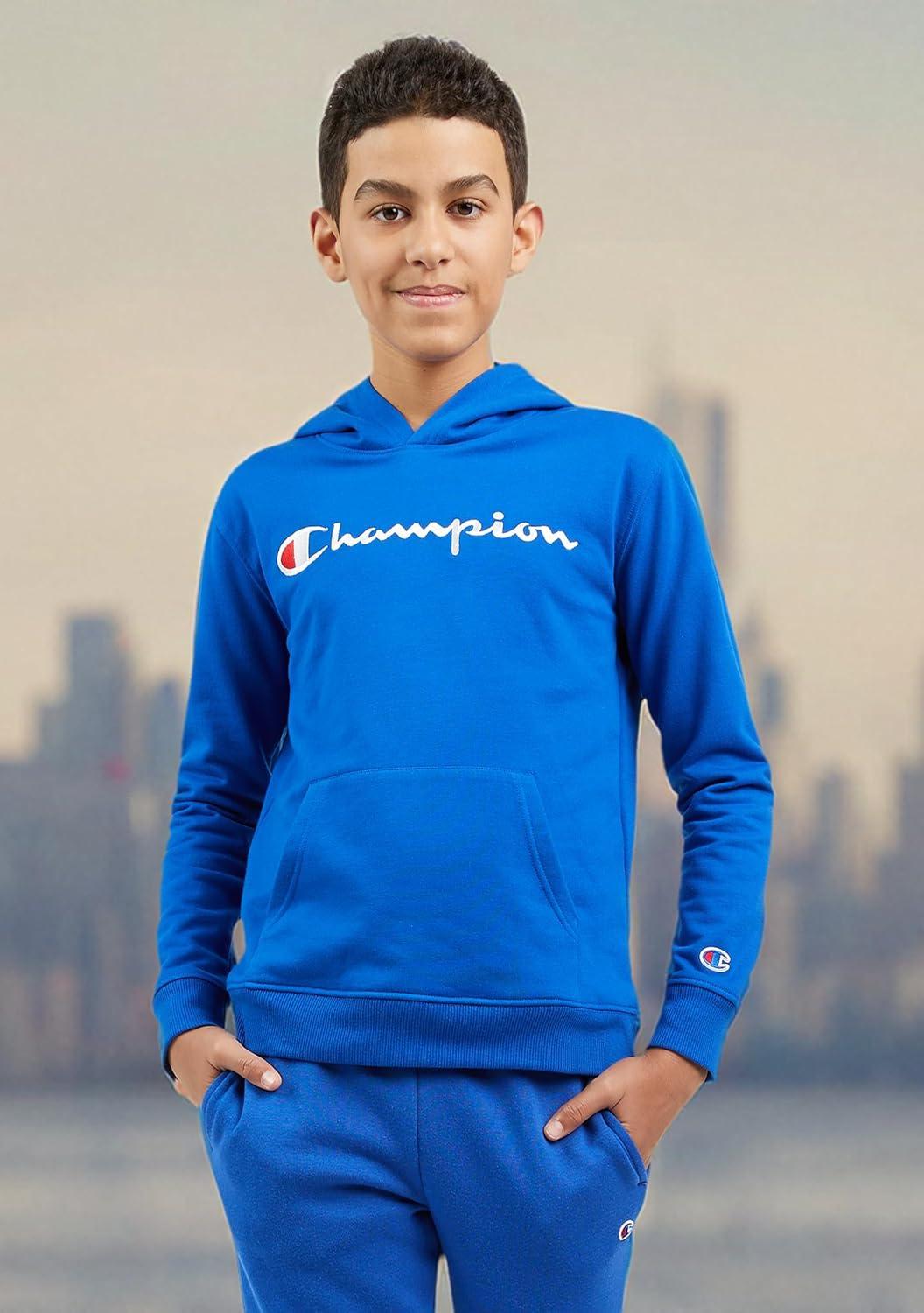 imageChampion boys Boys Hoodie for Kids Sweatshirt Fleece Youth Pullover With HoodSignature Blue
