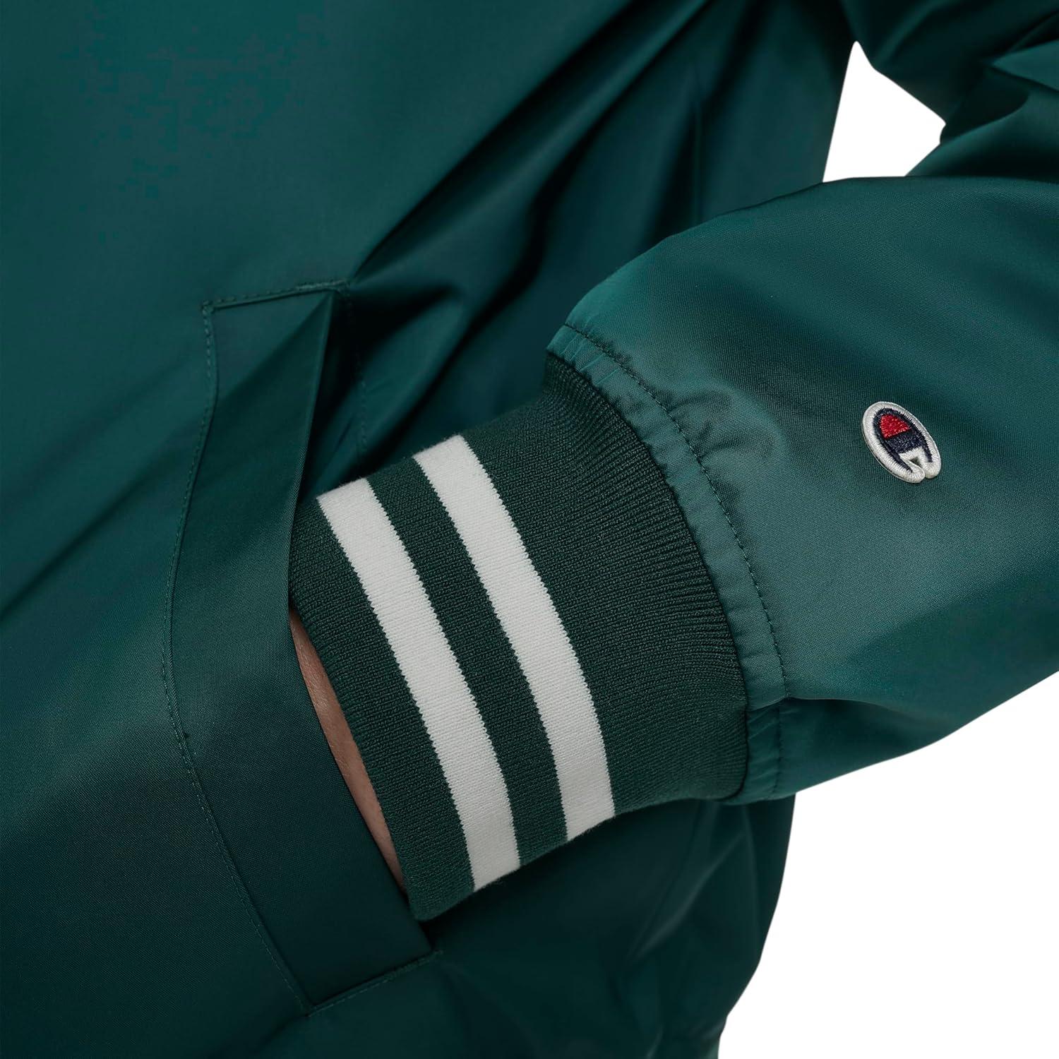 imageChampion mens Champion Mens Lightweight Varsity Jacket With Jersey HoodRain Forest