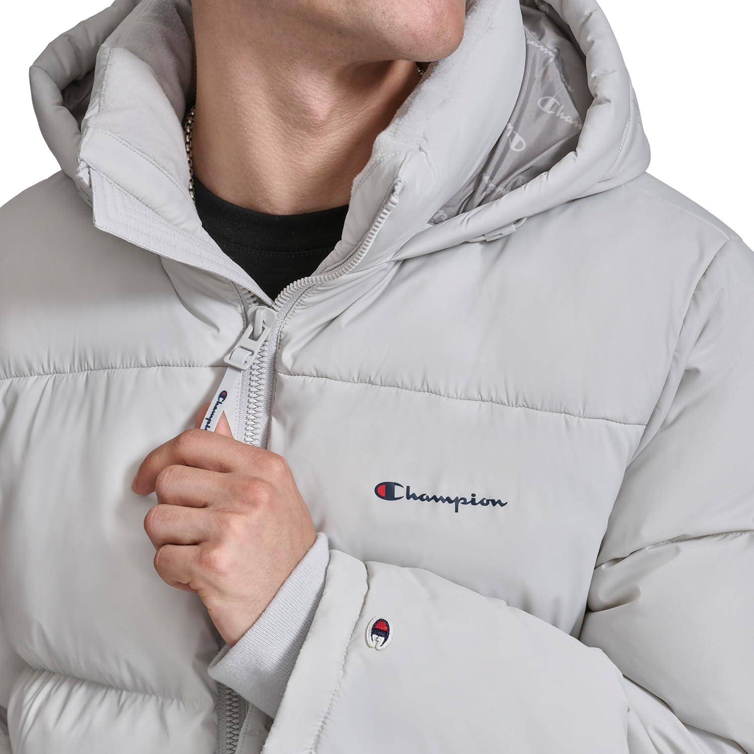 imageChampion mens Heavy Weight Puffer With Adjustable HoodIce