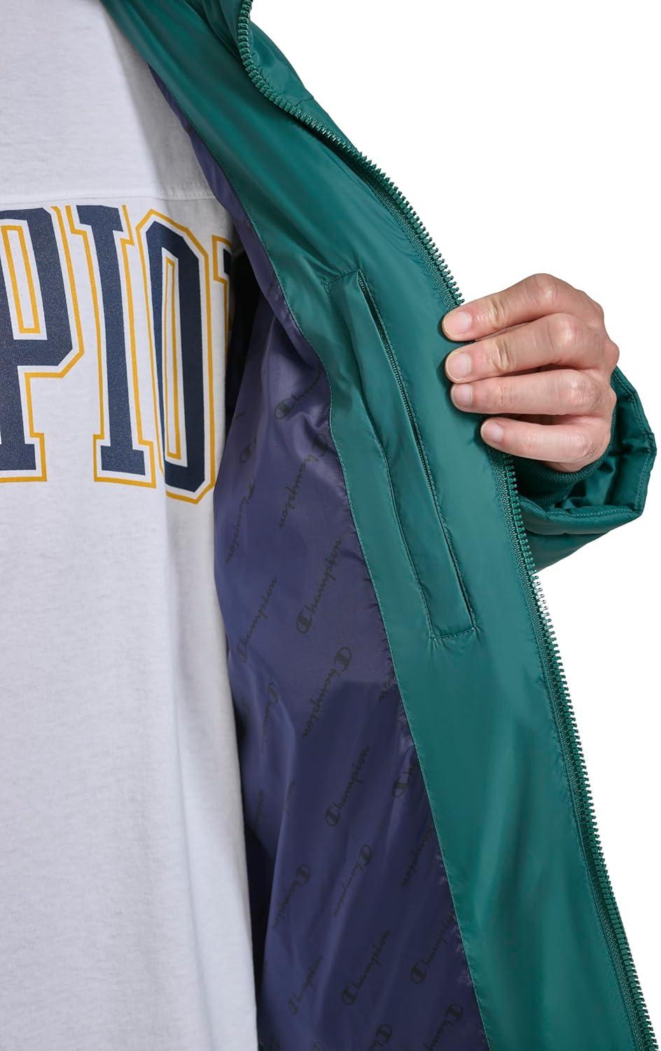 imageChampion mens Heavy Weight Puffer With Adjustable HoodRainforest