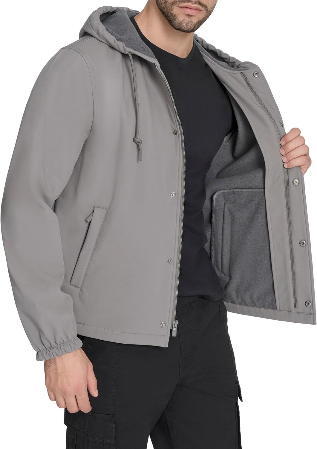 imageChampion mens Hooded Coaches Rain JacketGargoyle Soft Shell