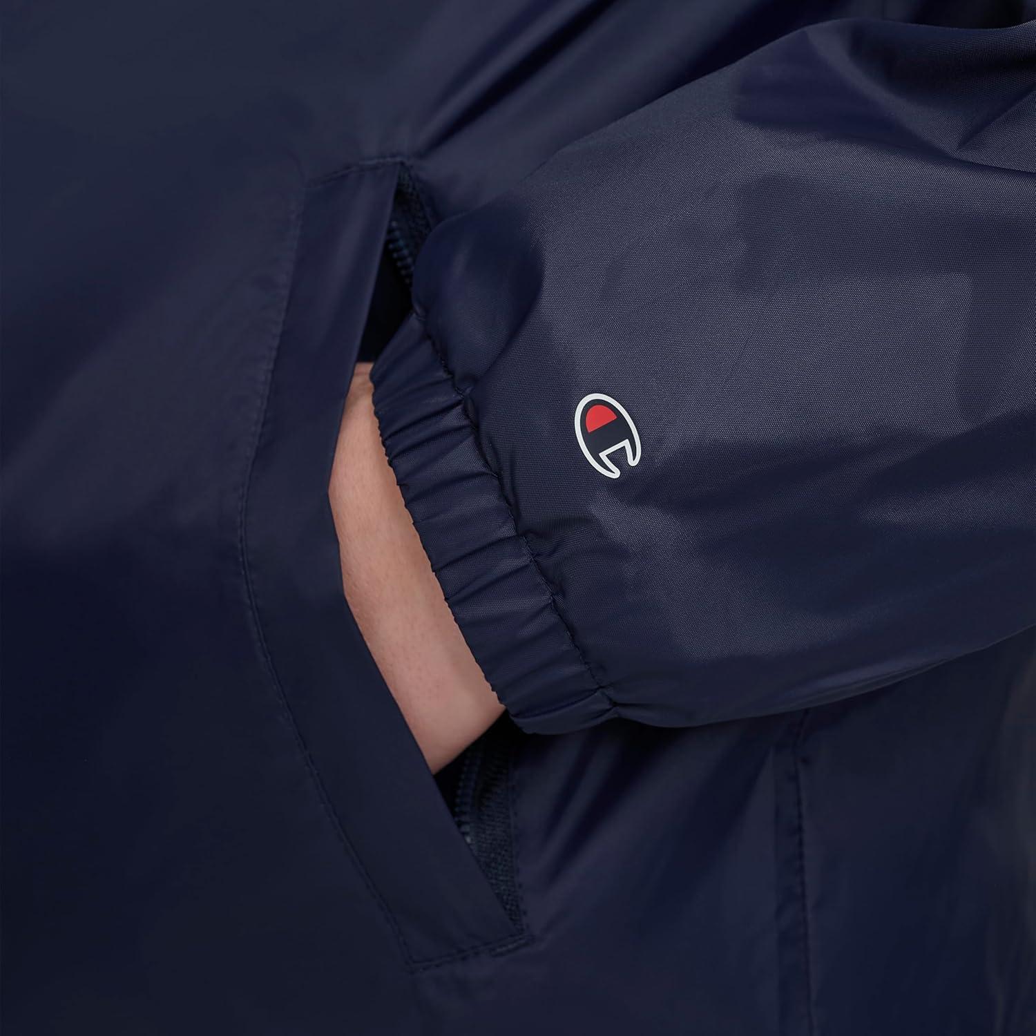 imageChampion mens Hooded Coaches Rain JacketPeacoat