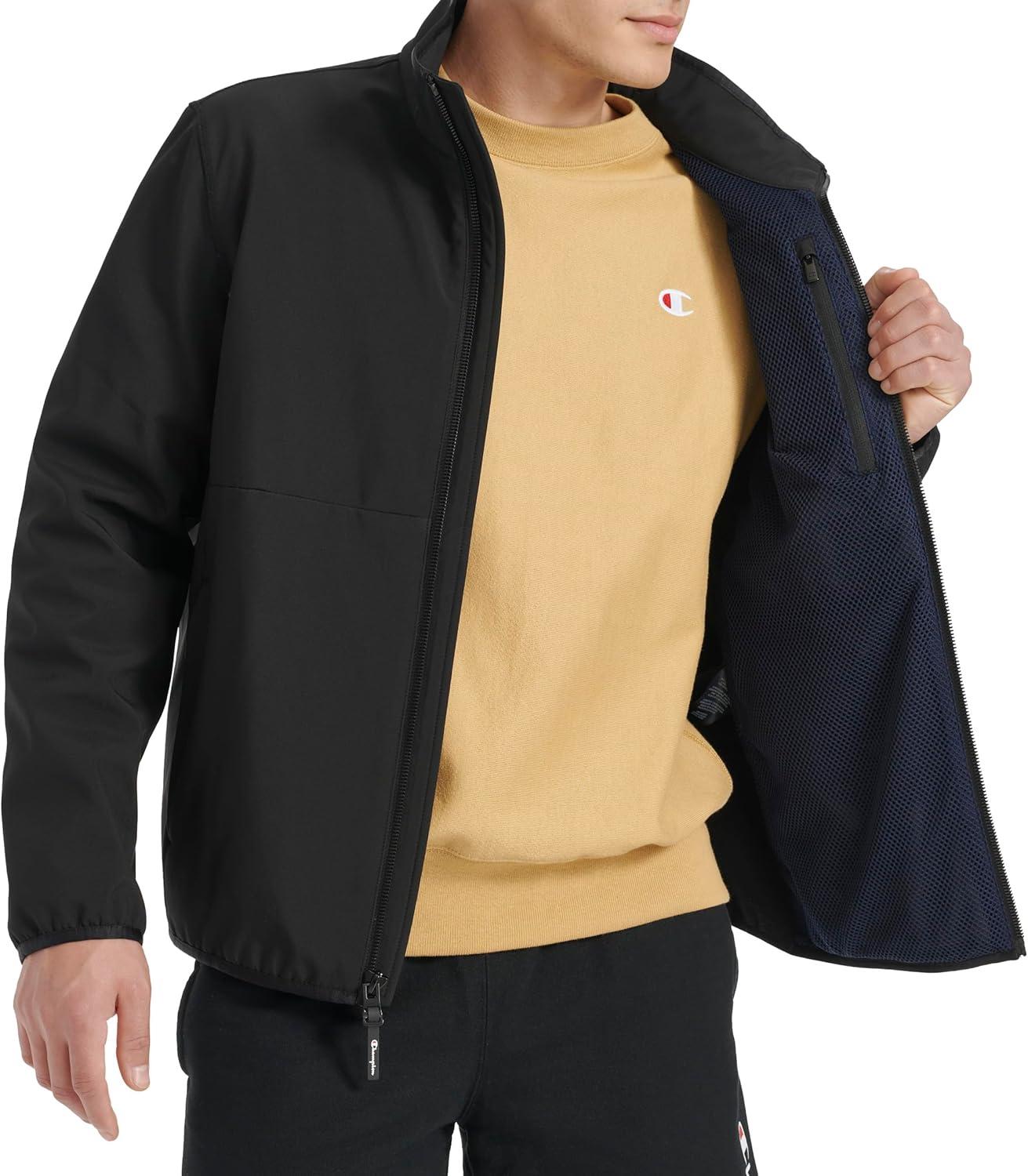 imageChampion mens Lightweight Active Soft Shell Jacket With Stand CollarBlack