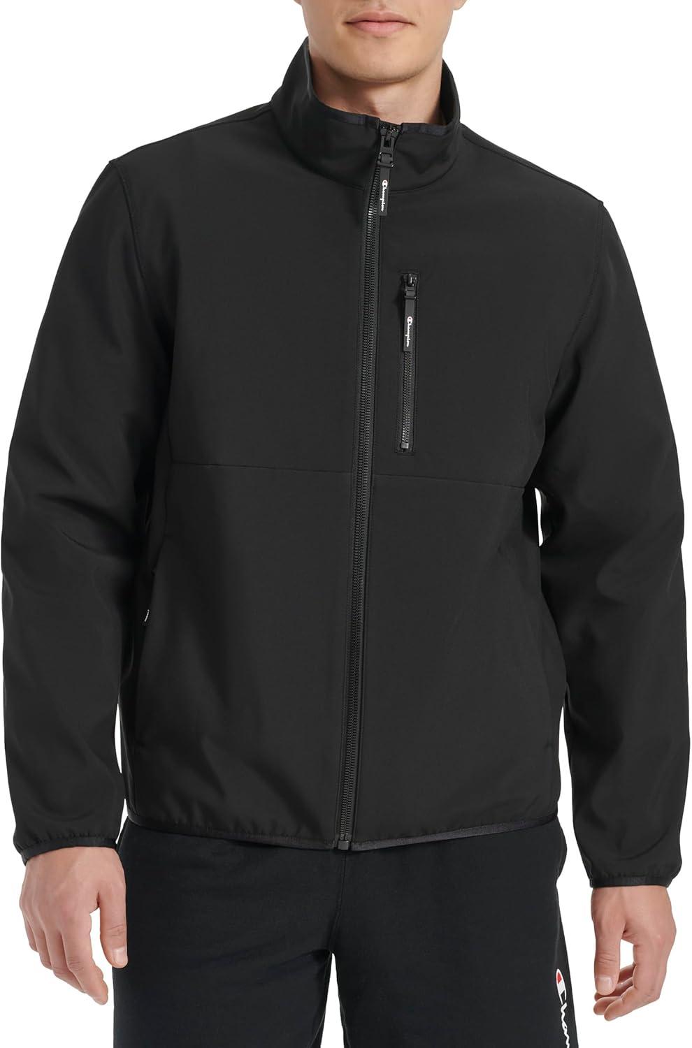 imageChampion mens Lightweight Active Soft Shell Jacket With Stand CollarBlack