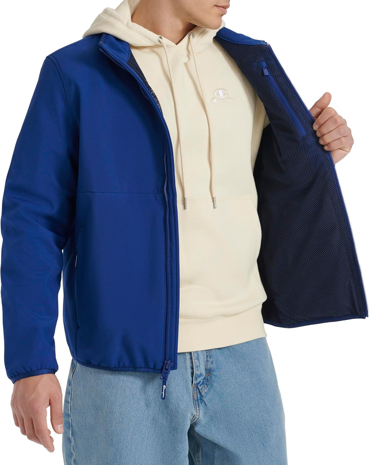 imageChampion mens Lightweight Active Soft Shell Jacket With Stand CollarBlue