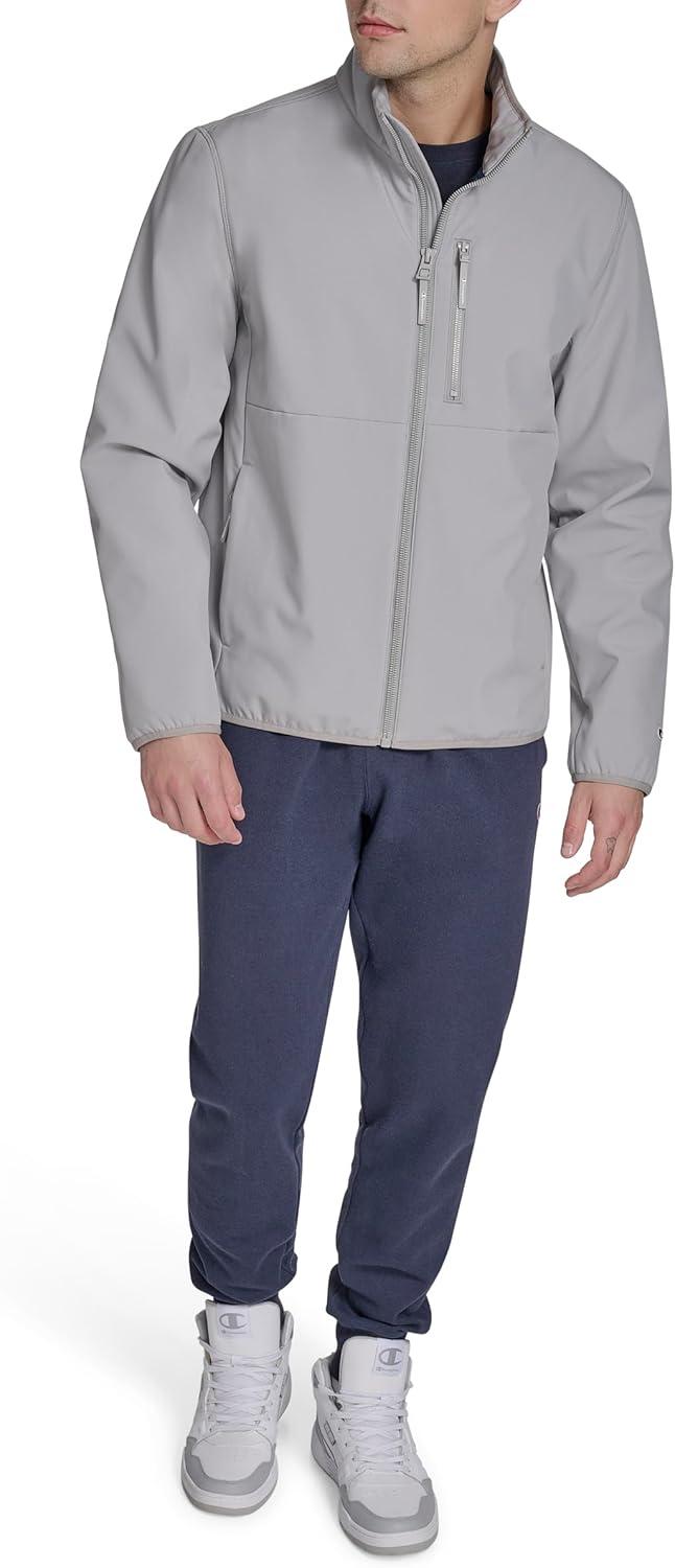 imageChampion mens Lightweight Active Soft Shell Jacket With Stand CollarGrey