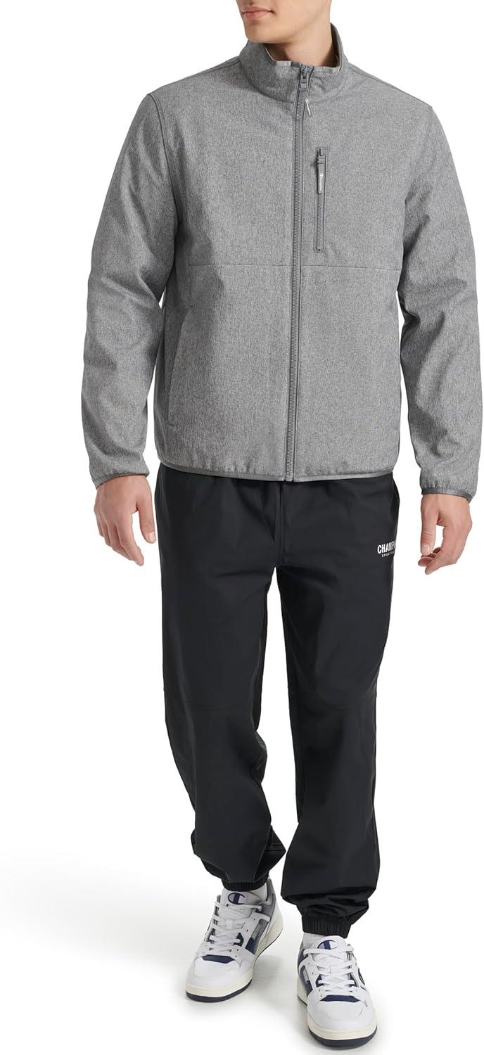 imageChampion mens Lightweight Active Soft Shell Jacket With Stand CollarHeather Grey