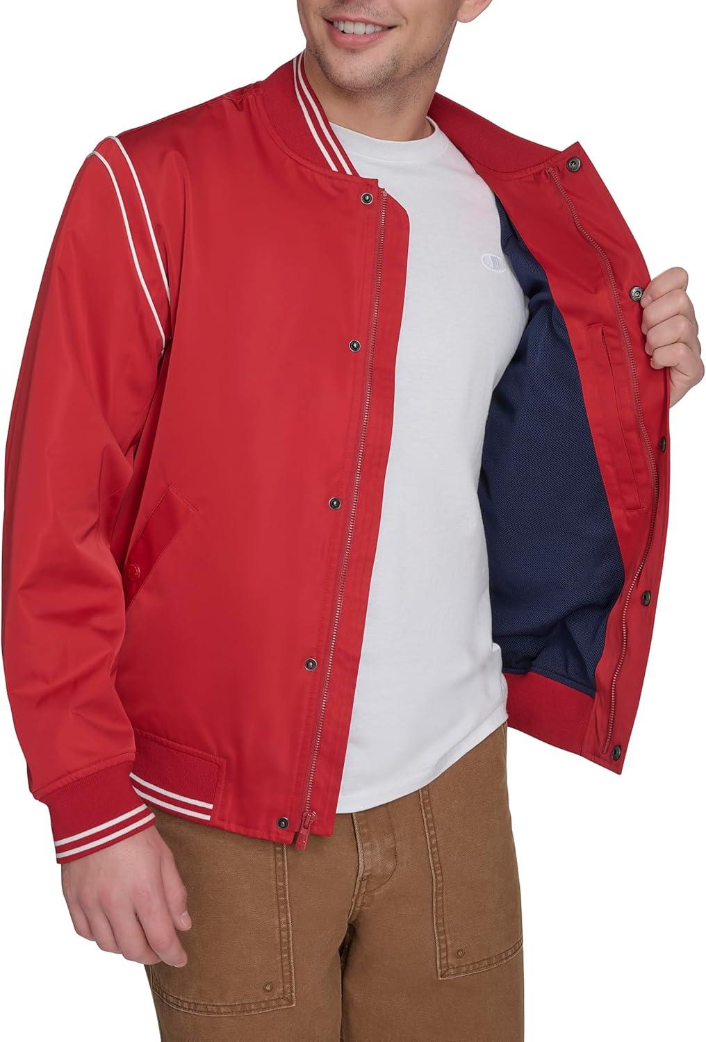 imageChampion mens Lightweight Varsity Bomber JacketChili Pepper