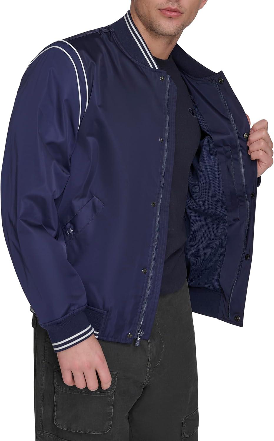 imageChampion mens Lightweight Varsity Bomber JacketPeacoat