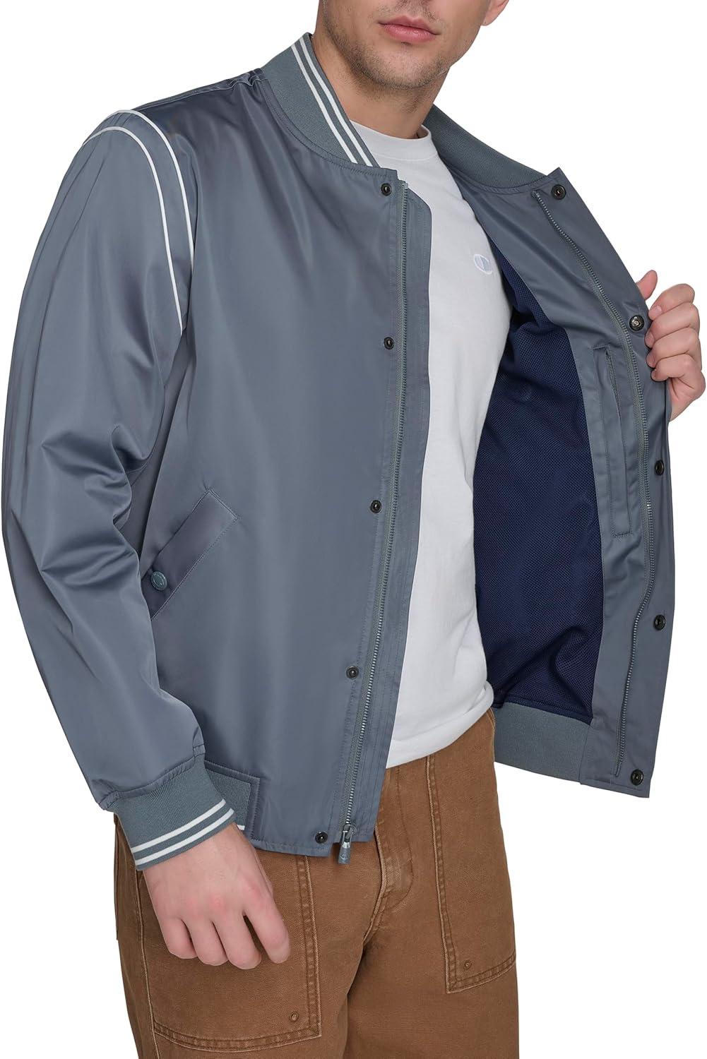 imageChampion mens Lightweight Varsity Bomber JacketStormy Weather